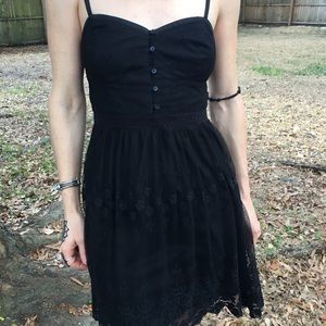 Lace black babydoll dress